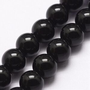 6MM Black Onyx Beads-ONE Gemstone Bead Strand-Jewelry Making Supplies Crafts NWT